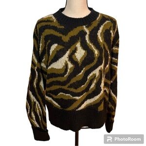 Maria Cher Mohair Swirl Print Sweater Sz-L
